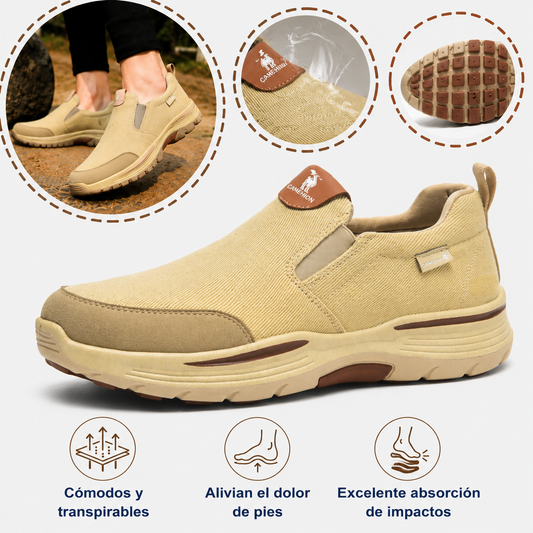 🔥 Zapatos ortopédicos con diseño ergonómico ⏰ Zapatos de lona ligeros y transpirables 👞 Proporcionan sujeción al arco del pie para caminar sin dolor