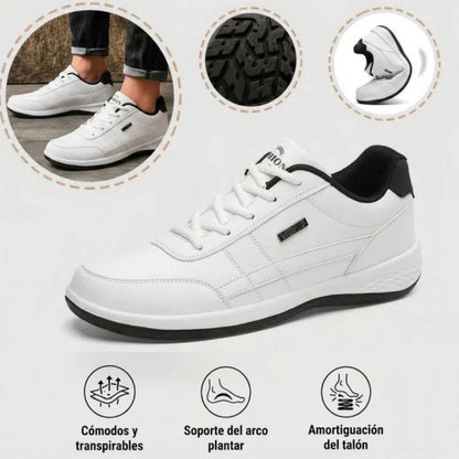 🎁 Oferta especial: 50% de descuento 🎁 Zapatos ortopédicos de cuero auténtico para hombre — Cosidos a mano 👟 Impermeables y antideslizantes ✅ Soporte para el arco — Caminar con comodidad