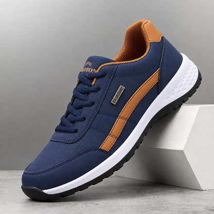 🎁 Oferta especial: 50% de descuento 🎁 Zapatos ortopédicos de cuero auténtico para hombre — Cosidos a mano 👟 Impermeables y antideslizantes ✅ Soporte para el arco — Caminar con comodidad