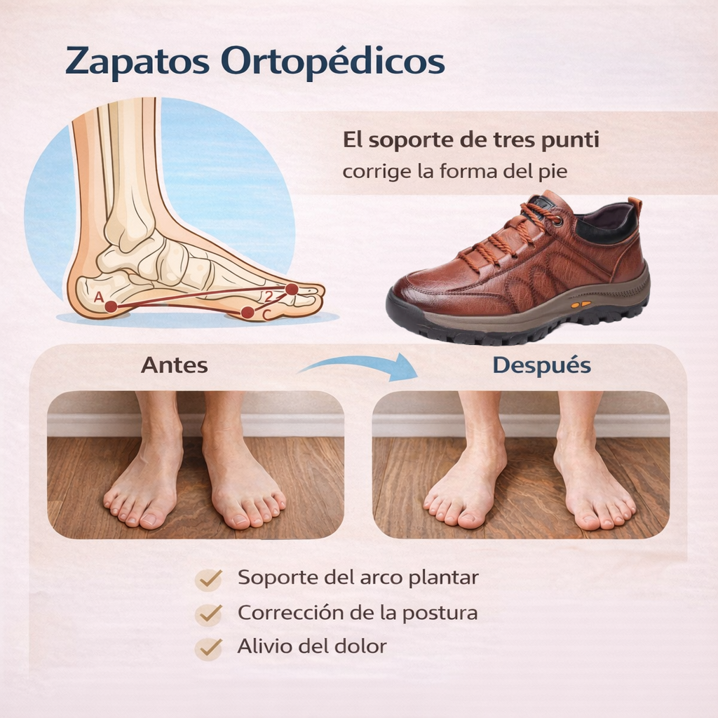 🎉 50% de descuento hoy: ¡no te lo pierdas! 🔥 Marca australiana premium ✅ Zapatos ortopédicos de cuero auténtico: suaves, cómodos y con excelente soporte 🦶 Alivian el dolor de pies.