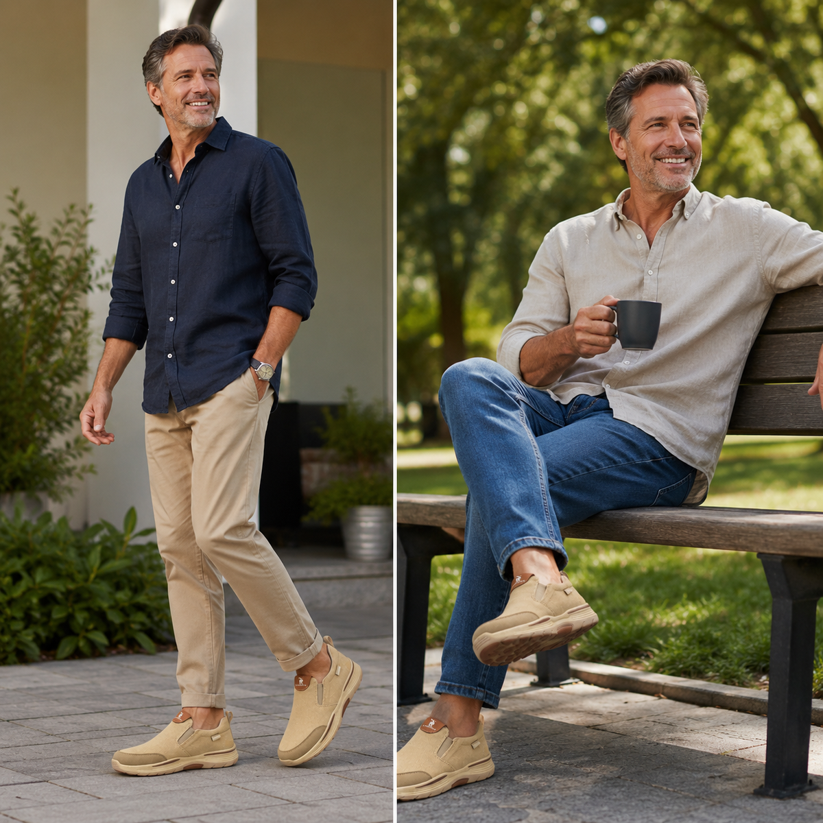 🔥 Zapatos ortopédicos con diseño ergonómico ⏰ Zapatos de lona ligeros y transpirables 👞 Proporcionan sujeción al arco del pie para caminar sin dolor