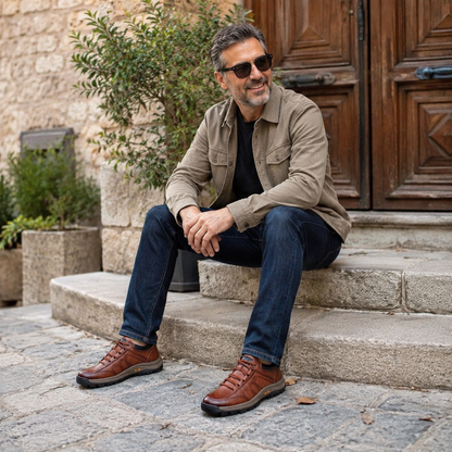 🎉 50% de descuento hoy: ¡no te lo pierdas! 🔥 Marca australiana premium ✅ Zapatos ortopédicos de cuero auténtico: suaves, cómodos y con excelente soporte 🦶 Alivian el dolor de pies.