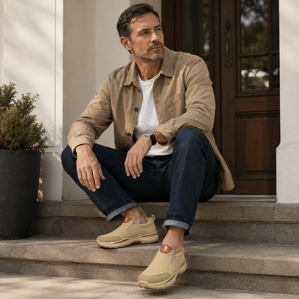 🔥 Zapatos ortopédicos con diseño ergonómico ⏰ Zapatos de lona ligeros y transpirables 👞 Proporcionan sujeción al arco del pie para caminar sin dolor