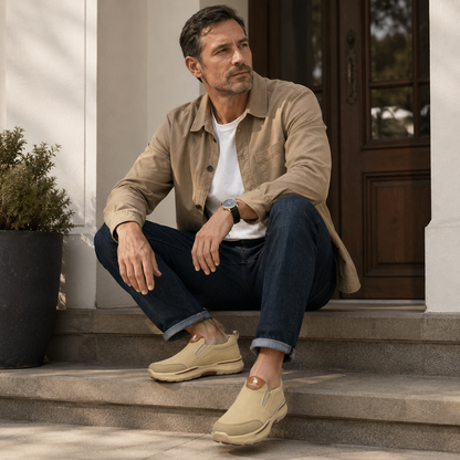 🔥 Zapatos ortopédicos con diseño ergonómico ⏰ Zapatos de lona ligeros y transpirables 👞 Proporcionan sujeción al arco del pie para caminar sin dolor