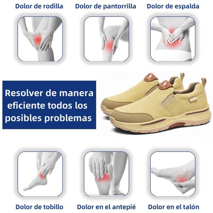 🔥 Zapatos ortopédicos con diseño ergonómico ⏰ Zapatos de lona ligeros y transpirables 👞 Proporcionan sujeción al arco del pie para caminar sin dolor