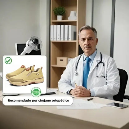 🔥 Zapatos ortopédicos con diseño ergonómico ⏰ Zapatos de lona ligeros y transpirables 👞 Proporcionan sujeción al arco del pie para caminar sin dolor