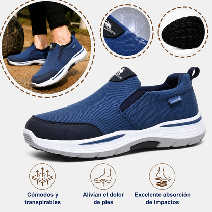 🔥 Zapatos ortopédicos con diseño ergonómico ⏰ Zapatos de lona ligeros y transpirables 👞 Proporcionan sujeción al arco del pie para caminar sin dolor