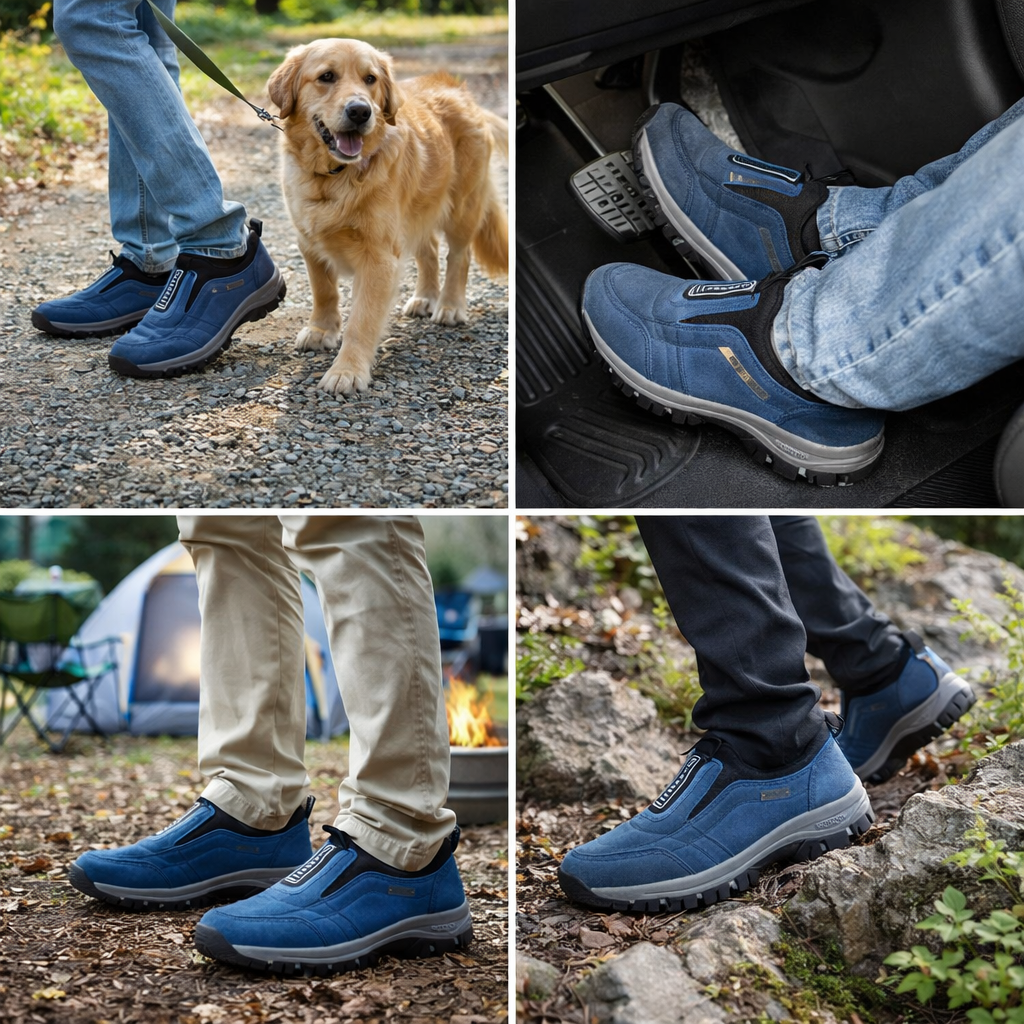 🔷 50 % de descuento hoy ⬛⏰ Textura de gamuza mate de primera calidad; marca australiana de lujo; suaves y cómodos; fáciles de poner y quitar 🦶 Calzado ergonómico correctivo para caminar