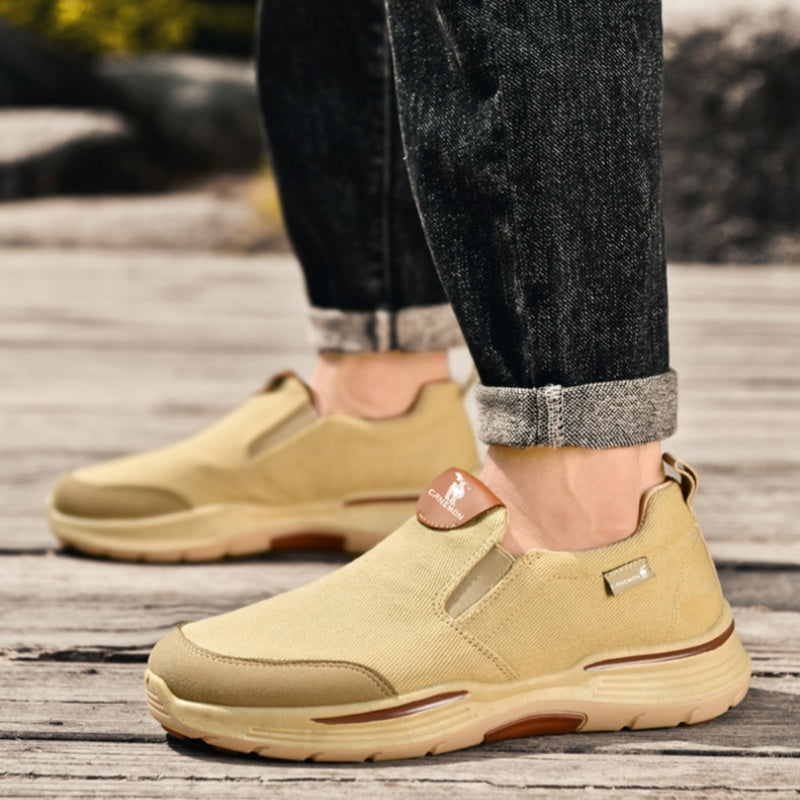 🔥 Zapatos ortopédicos con diseño ergonómico ⏰ Zapatos de lona ligeros y transpirables 👞 Proporcionan sujeción al arco del pie para caminar sin dolor