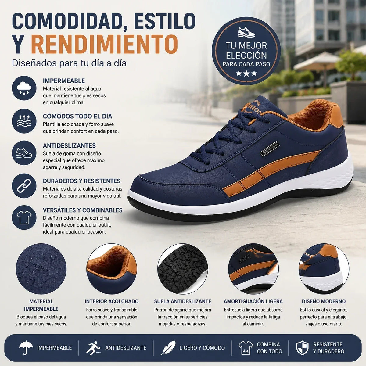 🔥 ¡Último día! ¡70% de descuento! ✅ Calzado ortopédico diseñado específicamente para personas con problemas en los pies; ofrece soporte para el arco y alivia el dolor de espalda, articulaciones y pies.