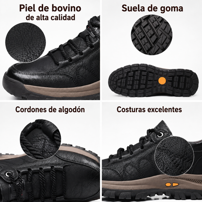 🎁Último día para un 50% de descuento, ¡no te lo pierdas!⏰Hecho de piel de becerro australiana🐂Soporte para el pie: alivia el dolor de pies✅Impermeable y antideslizante, cómodo para caminar.