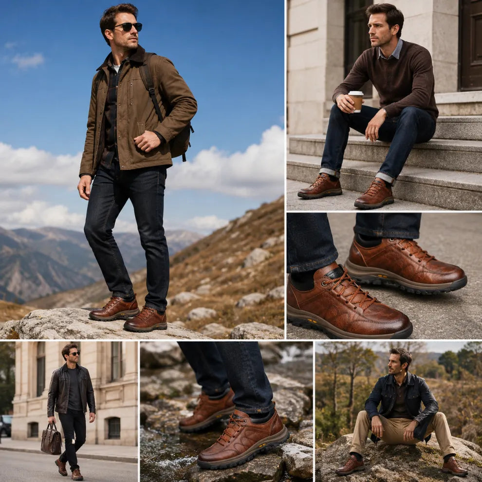 🎉 50% de descuento hoy: ¡no te lo pierdas! 🔥 Marca australiana premium ✅ Zapatos ortopédicos de cuero auténtico: suaves, cómodos y con excelente soporte 🦶 Alivian el dolor de pies.