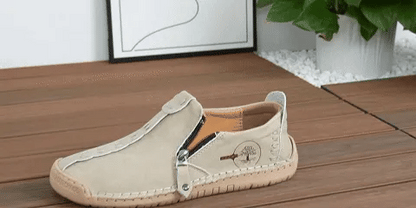 Zapatos ortopédicos cómodos y informales — piel de vacuno italiana mate, con soporte para el arco